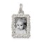 Sterling Silver Rectangle Photo Charm Pendant Jewelry 22mm x 12mm